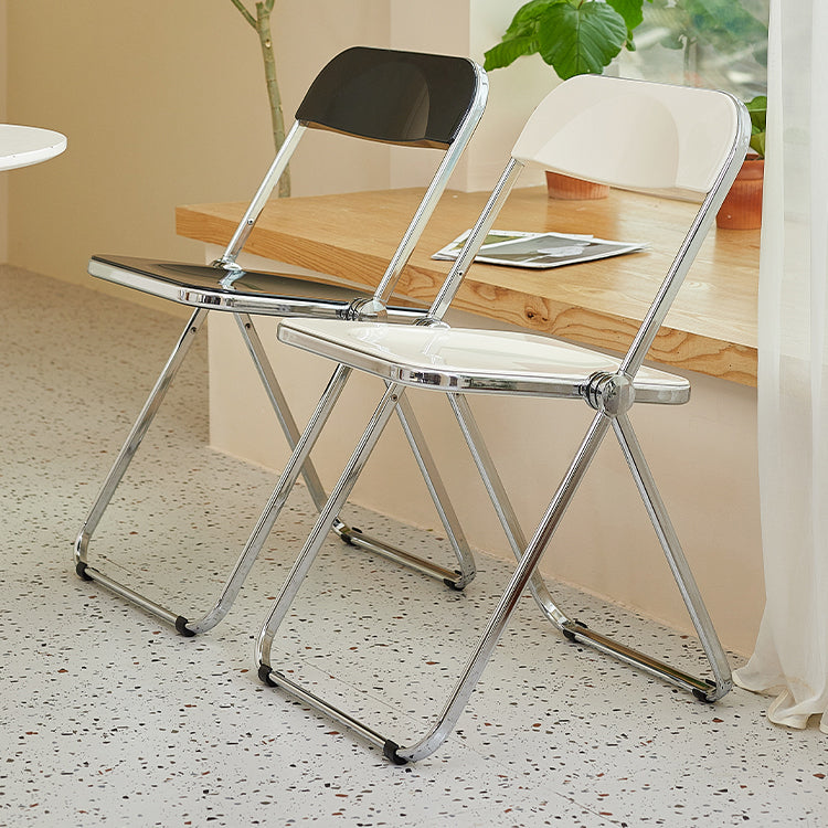 Single Foldable Armless Dining Chairs Open Back Dining Side Chair with Metal Legs Clearhalo ' kitchen&dining_furn' 'Dining Chairs' 'Dining Tables & Seating' 'dining_chair' 'furn' 'furn_dining_chair' 'Furniture' 'furniture_dining_chair' 'Kitchen & Dining Furniture' 'kitchen' 4118603