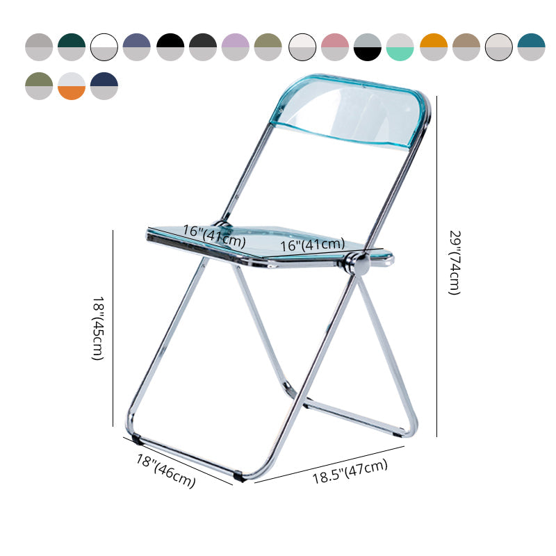 Single Foldable Armless Dining Chairs Open Back Dining Side Chair with Metal Legs Clearhalo ' kitchen&dining_furn' 'Dining Chairs' 'Dining Tables & Seating' 'dining_chair' 'furn' 'furn_dining_chair' 'Furniture' 'furniture_dining_chair' 'Kitchen & Dining Furniture' 'kitchen' 4118613