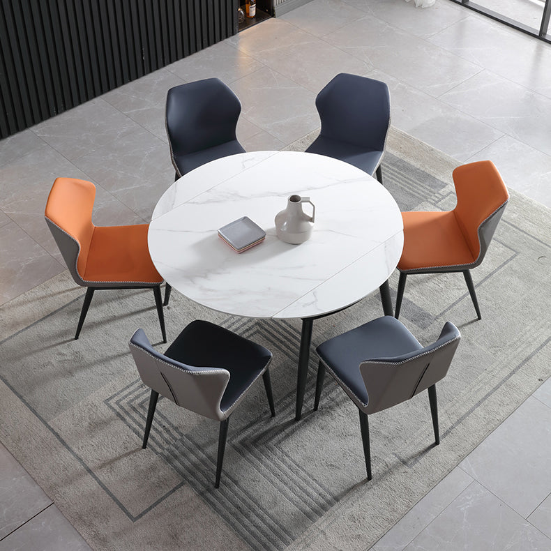 Industrial Home Side Chair Wingback Upholstered Metal Dining Room Chair Clearhalo ' kitchen&dining_furn' 'Dining Chairs' 'Dining Tables & Seating' 'dining_chair' 'furn' 'furn_dining_chair' 'Furniture' 'furniture_dining_chair' 'Kitchen & Dining Furniture' 'kitchen' 4118644