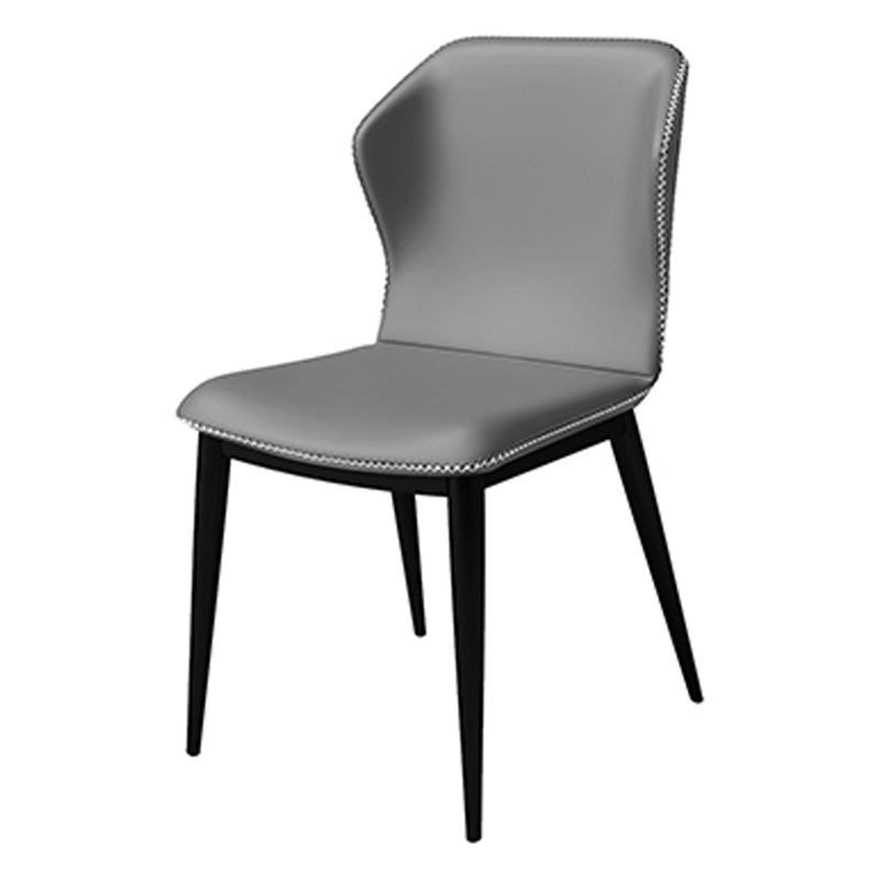 Industrial Home Side Chair Wingback Upholstered Metal Dining Room Chair Grey 1 Piece Clearhalo ' kitchen&dining_furn' 'Dining Chairs' 'Dining Tables & Seating' 'dining_chair' 'furn' 'furn_dining_chair' 'Furniture' 'furniture_dining_chair' 'Kitchen & Dining Furniture' 'kitchen' 4118653