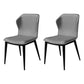 Industrial Home Side Chair Wingback Upholstered Metal Dining Room Chair Grey 2 Piece Set Clearhalo ' kitchen&dining_furn' 'Dining Chairs' 'Dining Tables & Seating' 'dining_chair' 'furn' 'furn_dining_chair' 'Furniture' 'furniture_dining_chair' 'Kitchen & Dining Furniture' 'kitchen' 4118654