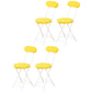 Industrial Upholstered Open Back Chair Matte Finish Folding Dining Chair Yellow 4 Piece Set Clearhalo ' kitchen&dining_furn' 'Dining Chairs' 'Dining Tables & Seating' 'dining_chair' 'furn' 'furn_dining_chair' 'Furniture' 'furniture_dining_chair' 'Kitchen & Dining Furniture' 'kitchen' 4118659
