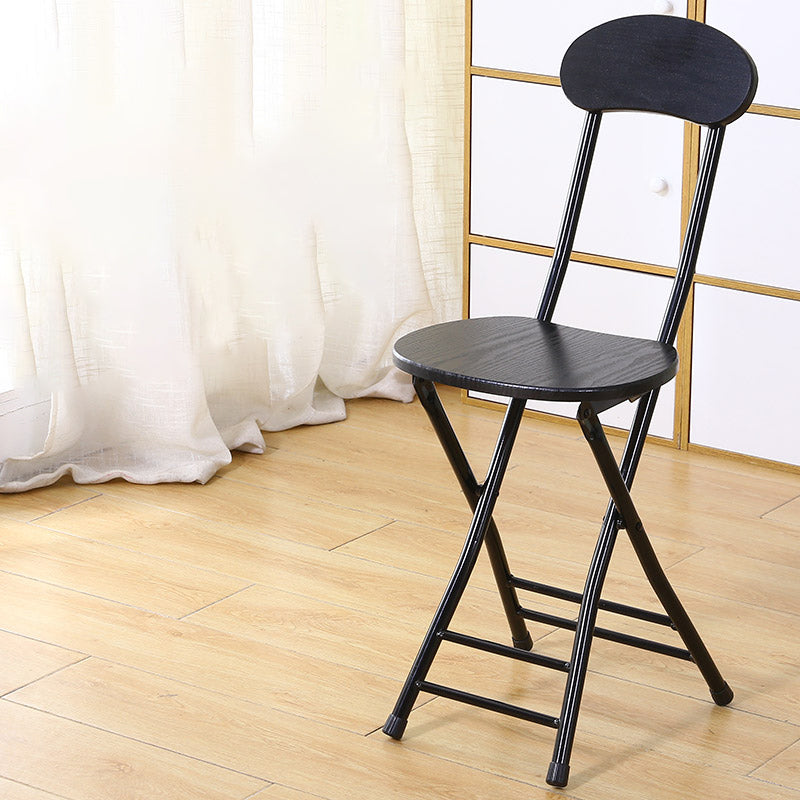 Industrial Upholstered Open Back Chair Matte Finish Folding Dining Chair Dark Wood 1 Piece Clearhalo ' kitchen&dining_furn' 'Dining Chairs' 'Dining Tables & Seating' 'dining_chair' 'furn' 'furn_dining_chair' 'Furniture' 'furniture_dining_chair' 'Kitchen & Dining Furniture' 'kitchen' 4118663