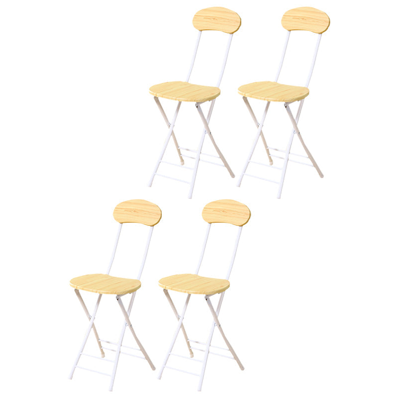 Industrial Upholstered Open Back Chair Matte Finish Folding Dining Chair Natural 4 Piece Set Clearhalo ' kitchen&dining_furn' 'Dining Chairs' 'Dining Tables & Seating' 'dining_chair' 'furn' 'furn_dining_chair' 'Furniture' 'furniture_dining_chair' 'Kitchen & Dining Furniture' 'kitchen' 4118664