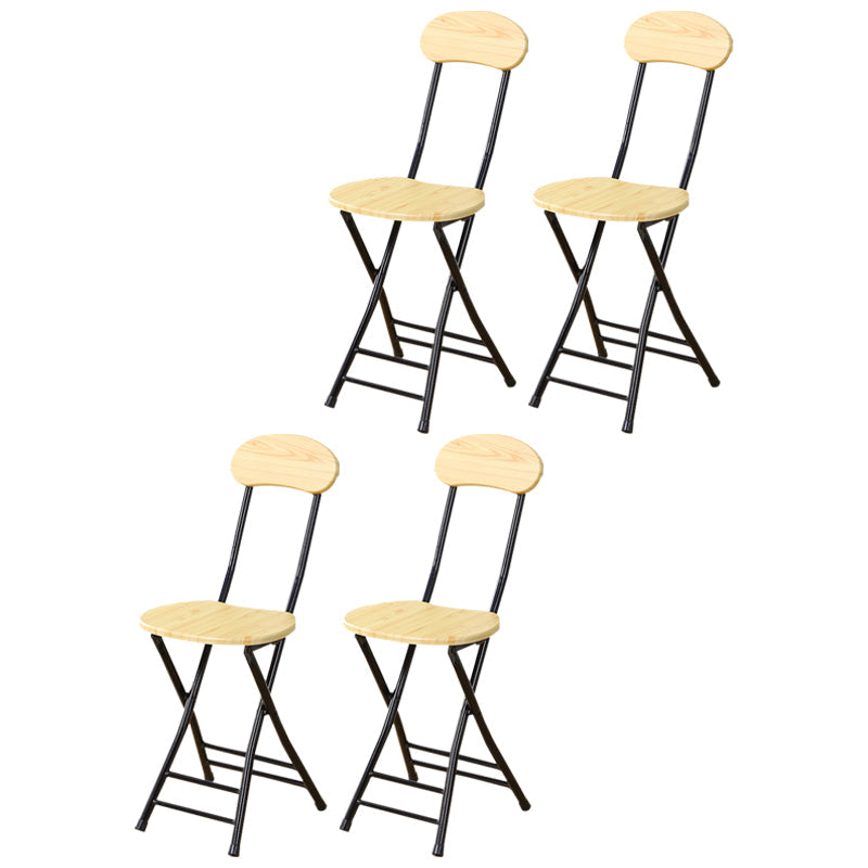 Industrial Upholstered Open Back Chair Matte Finish Folding Dining Chair Wood 4 Piece Set Clearhalo ' kitchen&dining_furn' 'Dining Chairs' 'Dining Tables & Seating' 'dining_chair' 'furn' 'furn_dining_chair' 'Furniture' 'furniture_dining_chair' 'Kitchen & Dining Furniture' 'kitchen' 4118668