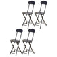 Industrial Upholstered Open Back Chair Matte Finish Folding Dining Chair Dark Wood 4 Piece Set Clearhalo ' kitchen&dining_furn' 'Dining Chairs' 'Dining Tables & Seating' 'dining_chair' 'furn' 'furn_dining_chair' 'Furniture' 'furniture_dining_chair' 'Kitchen & Dining Furniture' 'kitchen' 4118670