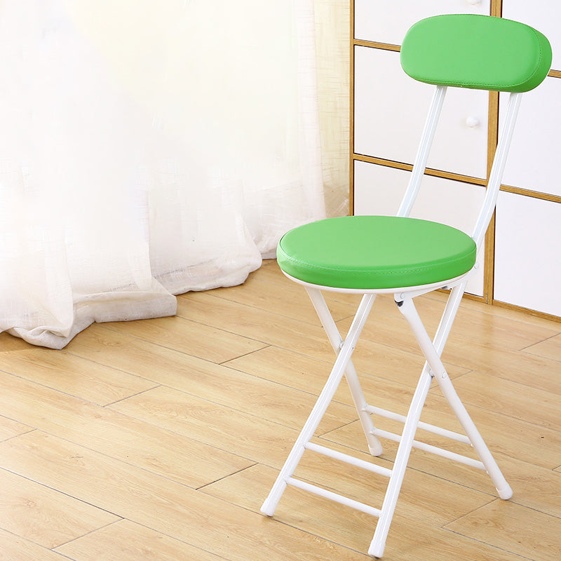 Industrial Upholstered Open Back Chair Matte Finish Folding Dining Chair Light Green 1 Piece Clearhalo ' kitchen&dining_furn' 'Dining Chairs' 'Dining Tables & Seating' 'dining_chair' 'furn' 'furn_dining_chair' 'Furniture' 'furniture_dining_chair' 'Kitchen & Dining Furniture' 'kitchen' 4118677