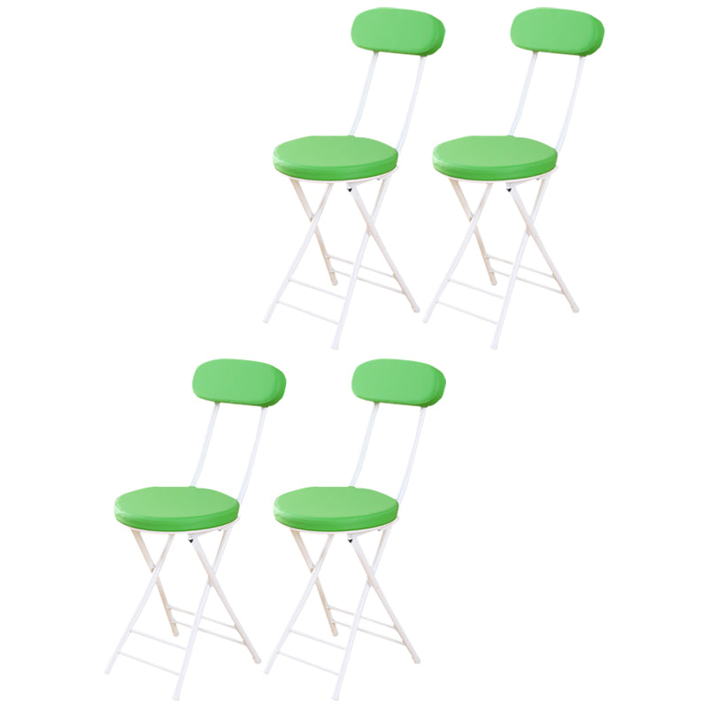 Industrial Upholstered Open Back Chair Matte Finish Folding Dining Chair Light Green 4 Piece Set Clearhalo ' kitchen&dining_furn' 'Dining Chairs' 'Dining Tables & Seating' 'dining_chair' 'furn' 'furn_dining_chair' 'Furniture' 'furniture_dining_chair' 'Kitchen & Dining Furniture' 'kitchen' 4118679