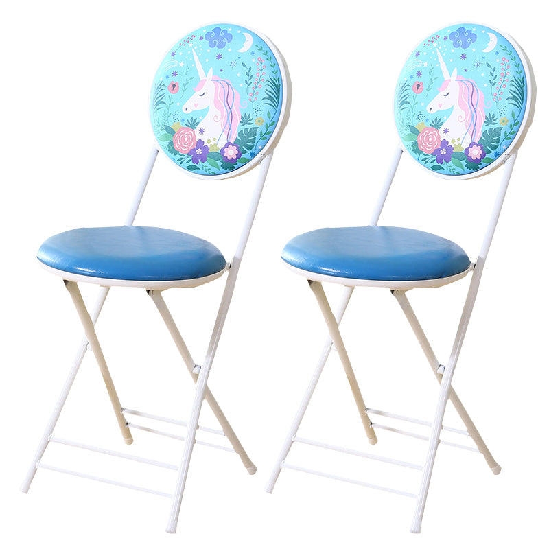 Industrial Upholstered Open Back Chair Matte Finish Folding Dining Chair Sky Blue 2 Piece Set Clearhalo ' kitchen&dining_furn' 'Dining Chairs' 'Dining Tables & Seating' 'dining_chair' 'furn' 'furn_dining_chair' 'Furniture' 'furniture_dining_chair' 'Kitchen & Dining Furniture' 'kitchen' 4118681