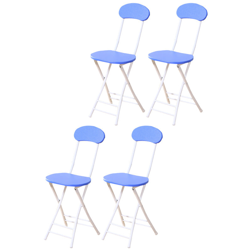 Industrial Upholstered Open Back Chair Matte Finish Folding Dining Chair Blue 4 Piece Set Clearhalo ' kitchen&dining_furn' 'Dining Chairs' 'Dining Tables & Seating' 'dining_chair' 'furn' 'furn_dining_chair' 'Furniture' 'furniture_dining_chair' 'Kitchen & Dining Furniture' 'kitchen' 4118685