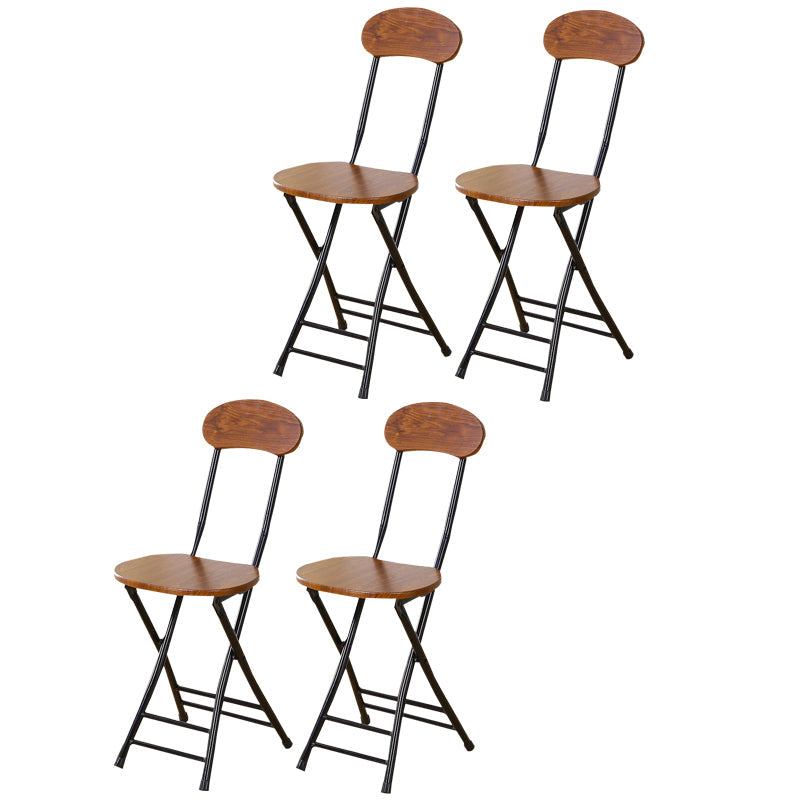 Industrial Upholstered Open Back Chair Matte Finish Folding Dining Chair Light Brown 4 Piece Set Clearhalo ' kitchen&dining_furn' 'Dining Chairs' 'Dining Tables & Seating' 'dining_chair' 'furn' 'furn_dining_chair' 'Furniture' 'furniture_dining_chair' 'Kitchen & Dining Furniture' 'kitchen' 4118691