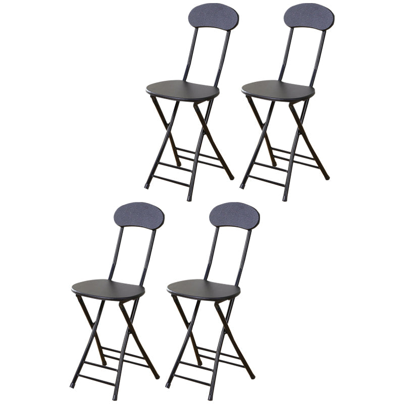 Industrial Upholstered Open Back Chair Matte Finish Folding Dining Chair Textured Black 4 Piece Set Clearhalo ' kitchen&dining_furn' 'Dining Chairs' 'Dining Tables & Seating' 'dining_chair' 'furn' 'furn_dining_chair' 'Furniture' 'furniture_dining_chair' 'Kitchen & Dining Furniture' 'kitchen' 4118694