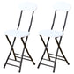 Industrial Upholstered Open Back Chair Matte Finish Folding Dining Chair White-Black 2 Piece Set Clearhalo ' kitchen&dining_furn' 'Dining Chairs' 'Dining Tables & Seating' 'dining_chair' 'furn' 'furn_dining_chair' 'Furniture' 'furniture_dining_chair' 'Kitchen & Dining Furniture' 'kitchen' 4118696