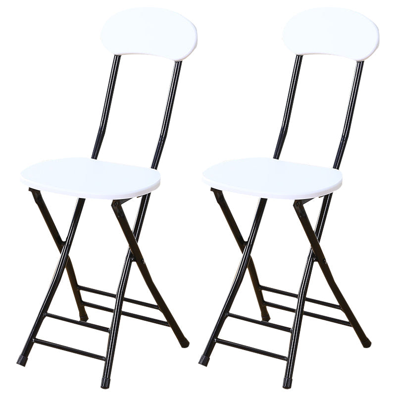 Industrial Upholstered Open Back Chair Matte Finish Folding Dining Chair White-Black 2 Piece Set Clearhalo ' kitchen&dining_furn' 'Dining Chairs' 'Dining Tables & Seating' 'dining_chair' 'furn' 'furn_dining_chair' 'Furniture' 'furniture_dining_chair' 'Kitchen & Dining Furniture' 'kitchen' 4118696