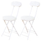 Industrial Upholstered Open Back Chair Matte Finish Folding Dining Chair White 2 Piece Set Clearhalo ' kitchen&dining_furn' 'Dining Chairs' 'Dining Tables & Seating' 'dining_chair' 'furn' 'furn_dining_chair' 'Furniture' 'furniture_dining_chair' 'Kitchen & Dining Furniture' 'kitchen' 4118699
