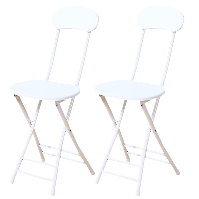 Industrial Upholstered Open Back Chair Matte Finish Folding Dining Chair Textured White 2 Piece Set Clearhalo ' kitchen&dining_furn' 'Dining Chairs' 'Dining Tables & Seating' 'dining_chair' 'furn' 'furn_dining_chair' 'Furniture' 'furniture_dining_chair' 'Kitchen & Dining Furniture' 'kitchen' 4118705