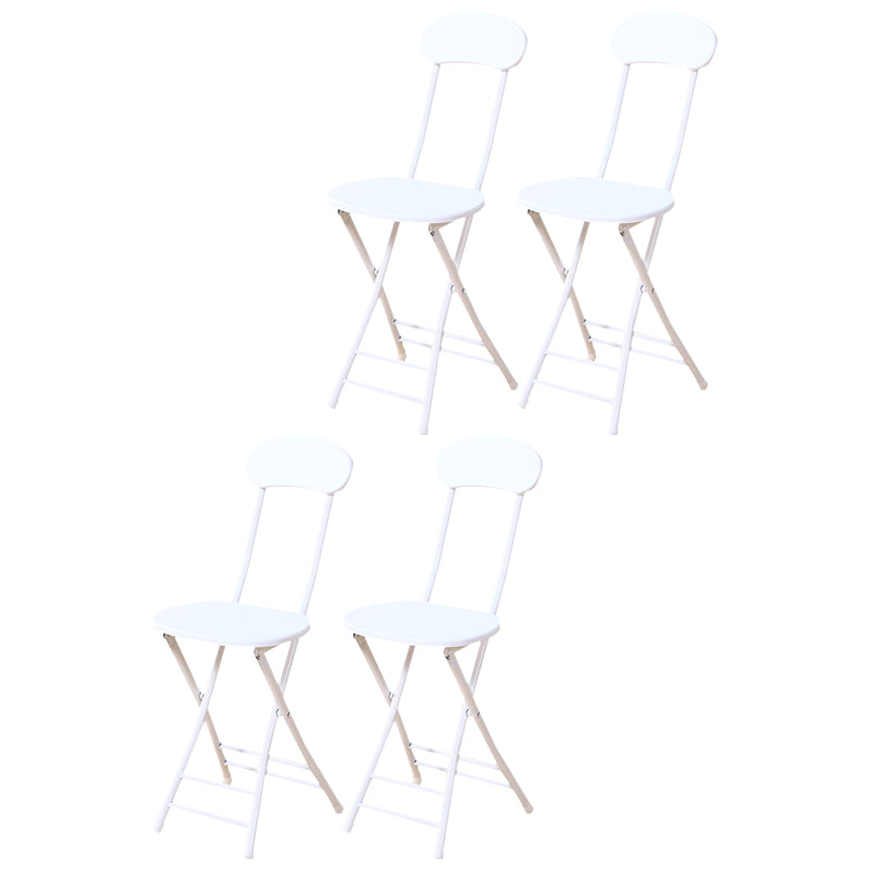 Industrial Upholstered Open Back Chair Matte Finish Folding Dining Chair Textured White 4 Piece Set Clearhalo ' kitchen&dining_furn' 'Dining Chairs' 'Dining Tables & Seating' 'dining_chair' 'furn' 'furn_dining_chair' 'Furniture' 'furniture_dining_chair' 'Kitchen & Dining Furniture' 'kitchen' 4118706