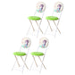 Industrial Upholstered Open Back Chair Matte Finish Folding Dining Chair White-Green 4 Piece Set Clearhalo ' kitchen&dining_furn' 'Dining Chairs' 'Dining Tables & Seating' 'dining_chair' 'furn' 'furn_dining_chair' 'Furniture' 'furniture_dining_chair' 'Kitchen & Dining Furniture' 'kitchen' 4118709