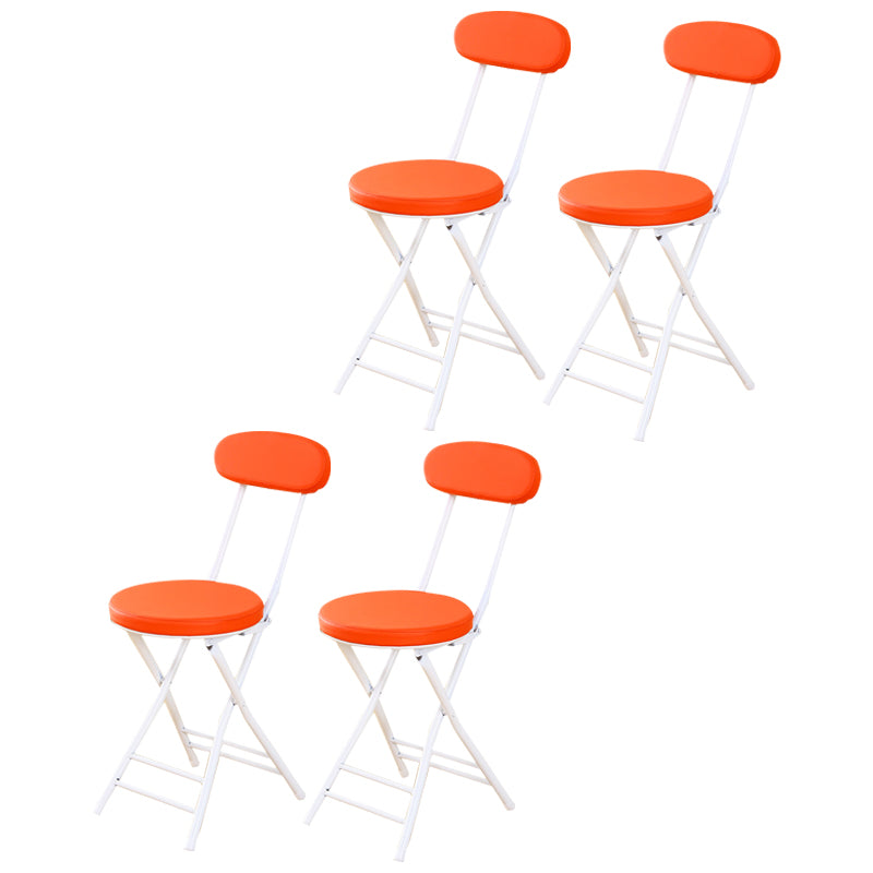 Industrial Upholstered Open Back Chair Matte Finish Folding Dining Chair Red 4 Piece Set Clearhalo ' kitchen&dining_furn' 'Dining Chairs' 'Dining Tables & Seating' 'dining_chair' 'furn' 'furn_dining_chair' 'Furniture' 'furniture_dining_chair' 'Kitchen & Dining Furniture' 'kitchen' 4118712