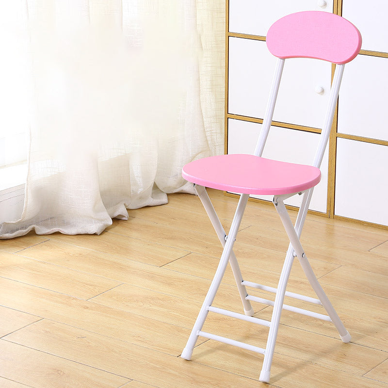Industrial Upholstered Open Back Chair Matte Finish Folding Dining Chair Pink 1 Piece Clearhalo ' kitchen&dining_furn' 'Dining Chairs' 'Dining Tables & Seating' 'dining_chair' 'furn' 'furn_dining_chair' 'Furniture' 'furniture_dining_chair' 'Kitchen & Dining Furniture' 'kitchen' 4118716