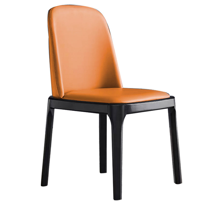 Glam Style Wooden Dining Chair Dining Armless Single Chair for Kitchen Orange Black Clearhalo ' kitchen&dining_furn' 'Dining Chairs' 'Dining Tables & Seating' 'dining_chair' 'furn' 'furn_dining_chair' 'Furniture' 'furniture_dining_chair' 'Kitchen & Dining Furniture' 'kitchen' 4118721