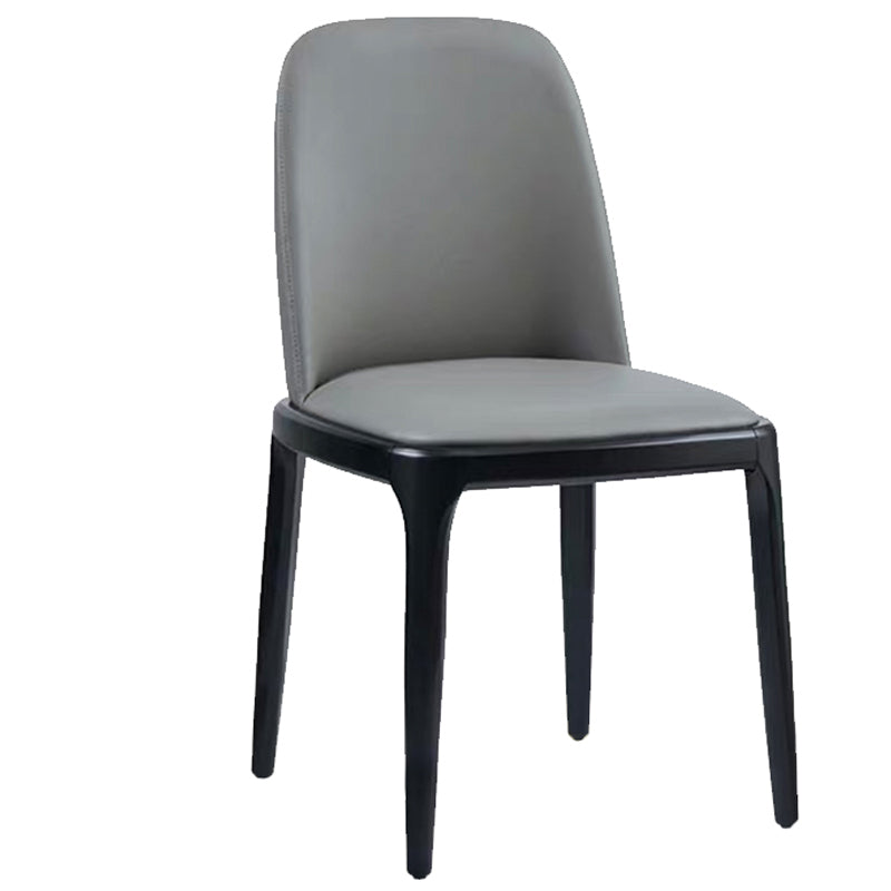 Glam Style Wooden Dining Chair Dining Armless Single Chair for Kitchen Dark Gray Black Clearhalo ' kitchen&dining_furn' 'Dining Chairs' 'Dining Tables & Seating' 'dining_chair' 'furn' 'furn_dining_chair' 'Furniture' 'furniture_dining_chair' 'Kitchen & Dining Furniture' 'kitchen' 4118725
