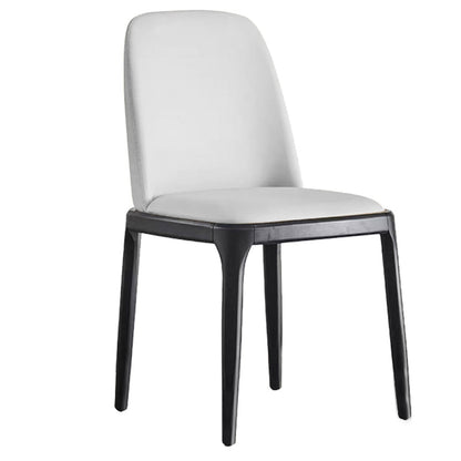 Glam Style Wooden Dining Chair Dining Armless Single Chair for Kitchen White Black Clearhalo ' kitchen&dining_furn' 'Dining Chairs' 'Dining Tables & Seating' 'dining_chair' 'furn' 'furn_dining_chair' 'Furniture' 'furniture_dining_chair' 'Kitchen & Dining Furniture' 'kitchen' 4118728