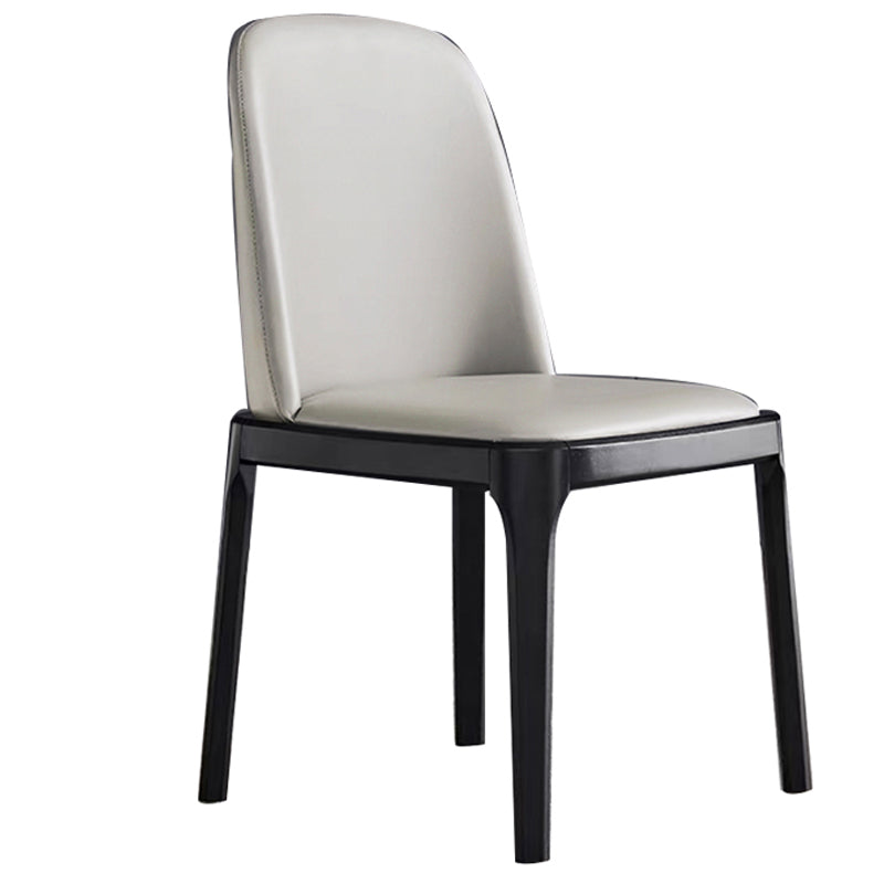 Glam Style Wooden Dining Chair Dining Armless Single Chair for Kitchen Light Gray Black Clearhalo ' kitchen&dining_furn' 'Dining Chairs' 'Dining Tables & Seating' 'dining_chair' 'furn' 'furn_dining_chair' 'Furniture' 'furniture_dining_chair' 'Kitchen & Dining Furniture' 'kitchen' 4118734