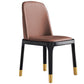 Glam Style Wooden Dining Chair Dining Armless Single Chair for Kitchen Coffee Brass Gold Clearhalo ' kitchen&dining_furn' 'Dining Chairs' 'Dining Tables & Seating' 'dining_chair' 'furn' 'furn_dining_chair' 'Furniture' 'furniture_dining_chair' 'Kitchen & Dining Furniture' 'kitchen' 4118743