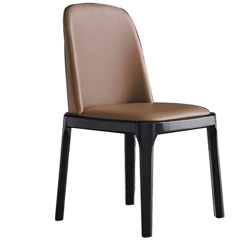 Glam Style Wooden Dining Chair Dining Armless Single Chair for Kitchen Brown Black Clearhalo ' kitchen&dining_furn' 'Dining Chairs' 'Dining Tables & Seating' 'dining_chair' 'furn' 'furn_dining_chair' 'Furniture' 'furniture_dining_chair' 'Kitchen & Dining Furniture' 'kitchen' 4118744