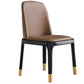Glam Style Wooden Dining Chair Dining Armless Single Chair for Kitchen Brown Brass Gold Clearhalo ' kitchen&dining_furn' 'Dining Chairs' 'Dining Tables & Seating' 'dining_chair' 'furn' 'furn_dining_chair' 'Furniture' 'furniture_dining_chair' 'Kitchen & Dining Furniture' 'kitchen' 4118745