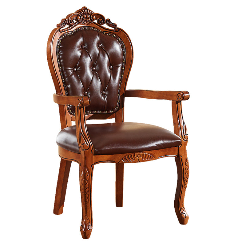 Scandinavian Style Rubberwood Chair Kitchen Open Back Arm Chairs (Set of 2) Clearhalo ' kitchen&dining_furn' 'Dining Chairs' 'Dining Tables & Seating' 'dining_chair' 'furn' 'furn_dining_chair' 'Furniture' 'furniture_dining_chair' 'Kitchen & Dining Furniture' 'kitchen' 4118766