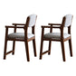 Contemporary Style Wooden Dining Chair Open Back Dining Arm Chairs for Kitchen Walnut 2 Piece Set Clearhalo ' kitchen&dining_furn' 'Dining Chairs' 'Dining Tables & Seating' 'dining_chair' 'furn' 'furn_dining_chair' 'Furniture' 'furniture_dining_chair' 'Kitchen & Dining Furniture' 'kitchen' 4118777