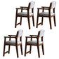 Contemporary Style Wooden Dining Chair Open Back Dining Arm Chairs for Kitchen Walnut 4 Piece Set Clearhalo ' kitchen&dining_furn' 'Dining Chairs' 'Dining Tables & Seating' 'dining_chair' 'furn' 'furn_dining_chair' 'Furniture' 'furniture_dining_chair' 'Kitchen & Dining Furniture' 'kitchen' 4118778