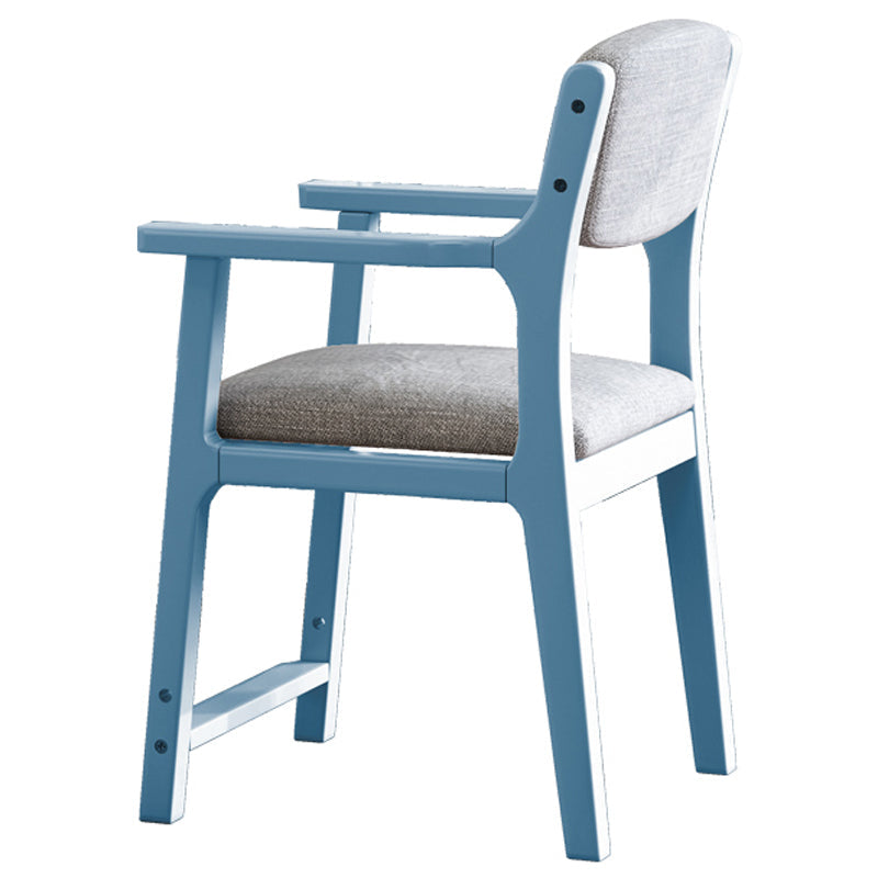 Contemporary Style Wooden Dining Chair Open Back Dining Arm Chairs for Kitchen Blue 1 Piece Clearhalo ' kitchen&dining_furn' 'Dining Chairs' 'Dining Tables & Seating' 'dining_chair' 'furn' 'furn_dining_chair' 'Furniture' 'furniture_dining_chair' 'Kitchen & Dining Furniture' 'kitchen' 4118781