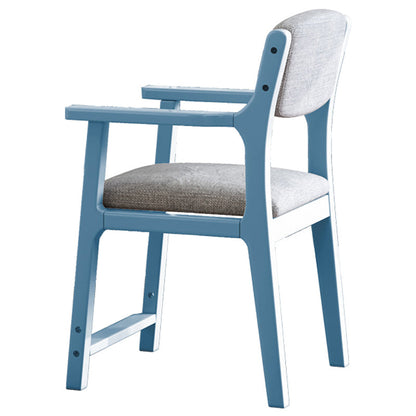 Contemporary Style Wooden Dining Chair Open Back Dining Arm Chairs for Kitchen Blue 1 Piece Clearhalo ' kitchen&dining_furn' 'Dining Chairs' 'Dining Tables & Seating' 'dining_chair' 'furn' 'furn_dining_chair' 'Furniture' 'furniture_dining_chair' 'Kitchen & Dining Furniture' 'kitchen' 4118781