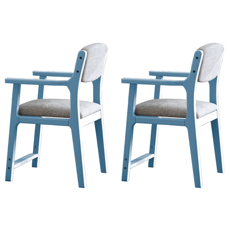 Contemporary Style Wooden Dining Chair Open Back Dining Arm Chairs for Kitchen Blue 2 Piece Set Clearhalo ' kitchen&dining_furn' 'Dining Chairs' 'Dining Tables & Seating' 'dining_chair' 'furn' 'furn_dining_chair' 'Furniture' 'furniture_dining_chair' 'Kitchen & Dining Furniture' 'kitchen' 4118782