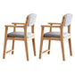 Contemporary Style Wooden Dining Chair Open Back Dining Arm Chairs for Kitchen Natural 2 Piece Set Clearhalo ' kitchen&dining_furn' 'Dining Chairs' 'Dining Tables & Seating' 'dining_chair' 'furn' 'furn_dining_chair' 'Furniture' 'furniture_dining_chair' 'Kitchen & Dining Furniture' 'kitchen' 4118789