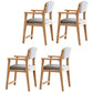 Contemporary Style Wooden Dining Chair Open Back Dining Arm Chairs for Kitchen Natural 4 Piece Set Clearhalo ' kitchen&dining_furn' 'Dining Chairs' 'Dining Tables & Seating' 'dining_chair' 'furn' 'furn_dining_chair' 'Furniture' 'furniture_dining_chair' 'Kitchen & Dining Furniture' 'kitchen' 4118790