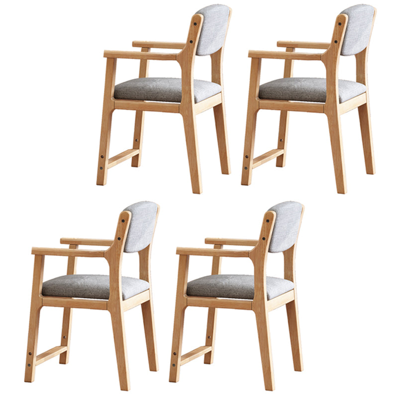 Contemporary Style Wooden Dining Chair Open Back Dining Arm Chairs for Kitchen Natural 4 Piece Set Clearhalo ' kitchen&dining_furn' 'Dining Chairs' 'Dining Tables & Seating' 'dining_chair' 'furn' 'furn_dining_chair' 'Furniture' 'furniture_dining_chair' 'Kitchen & Dining Furniture' 'kitchen' 4118790