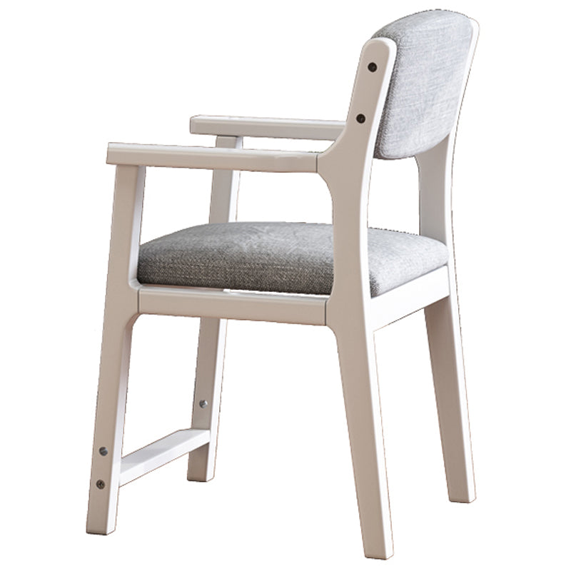 Contemporary Style Wooden Dining Chair Open Back Dining Arm Chairs for Kitchen White 1 Piece Clearhalo ' kitchen&dining_furn' 'Dining Chairs' 'Dining Tables & Seating' 'dining_chair' 'furn' 'furn_dining_chair' 'Furniture' 'furniture_dining_chair' 'Kitchen & Dining Furniture' 'kitchen' 4118791