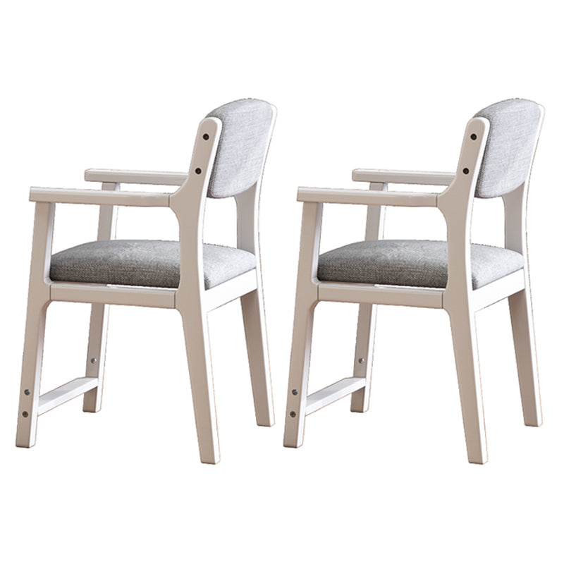 Contemporary Style Wooden Dining Chair Open Back Dining Arm Chairs for Kitchen White 2 Piece Set Clearhalo ' kitchen&dining_furn' 'Dining Chairs' 'Dining Tables & Seating' 'dining_chair' 'furn' 'furn_dining_chair' 'Furniture' 'furniture_dining_chair' 'Kitchen & Dining Furniture' 'kitchen' 4118792
