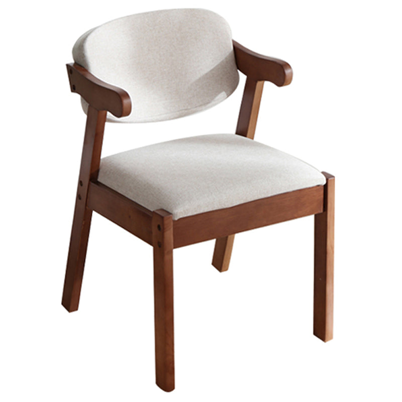 Contemporary Style Wooden Dining Chairs Open Back Dining Arm Chairs for Kitchen Beige 1 Piece Clearhalo ' kitchen&dining_furn' 'Dining Chairs' 'Dining Tables & Seating' 'dining_chair' 'furn' 'furn_dining_chair' 'Furniture' 'furniture_dining_chair' 'Kitchen & Dining Furniture' 'kitchen' 4118802