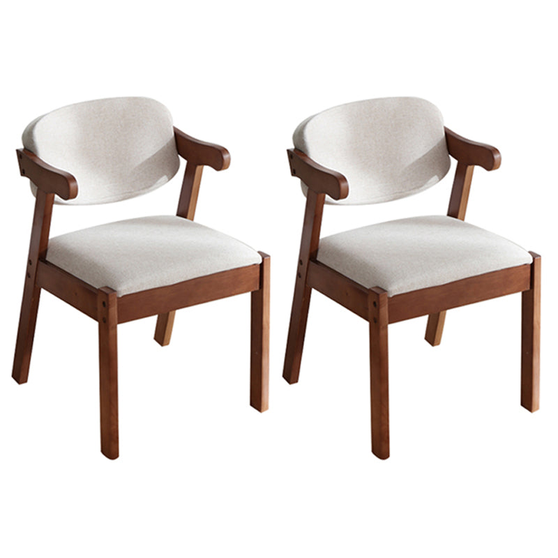 Contemporary Style Wooden Dining Chairs Open Back Dining Arm Chairs for Kitchen Beige 2 Piece Set Clearhalo ' kitchen&dining_furn' 'Dining Chairs' 'Dining Tables & Seating' 'dining_chair' 'furn' 'furn_dining_chair' 'Furniture' 'furniture_dining_chair' 'Kitchen & Dining Furniture' 'kitchen' 4118803