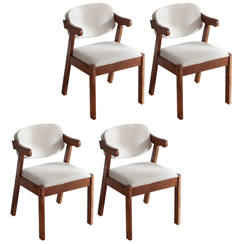 Contemporary Style Wooden Dining Chairs Open Back Dining Arm Chairs for Kitchen Beige 4 Piece Set Clearhalo ' kitchen&dining_furn' 'Dining Chairs' 'Dining Tables & Seating' 'dining_chair' 'furn' 'furn_dining_chair' 'Furniture' 'furniture_dining_chair' 'Kitchen & Dining Furniture' 'kitchen' 4118805