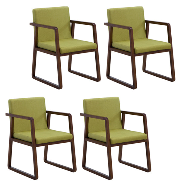 Contemporary Style Dining Side Chair Wooden Dining Arm Chairs for Kitchen Green 4 Piece Set Clearhalo ' kitchen&dining_furn' 'Dining Chairs' 'Dining Tables & Seating' 'dining_chair' 'furn' 'furn_dining_chair' 'Furniture' 'furniture_dining_chair' 'Kitchen & Dining Furniture' 'kitchen' 4118830