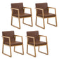 Contemporary Style Dining Side Chair Wooden Dining Arm Chairs for Kitchen Dark Brown 4 Piece Set Clearhalo ' kitchen&dining_furn' 'Dining Chairs' 'Dining Tables & Seating' 'dining_chair' 'furn' 'furn_dining_chair' 'Furniture' 'furniture_dining_chair' 'Kitchen & Dining Furniture' 'kitchen' 4118835
