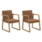 Contemporary Style Dining Side Chair Wooden Dining Arm Chairs for Kitchen Light Brown 2 Piece Set Clearhalo ' kitchen&dining_furn' 'Dining Chairs' 'Dining Tables & Seating' 'dining_chair' 'furn' 'furn_dining_chair' 'Furniture' 'furniture_dining_chair' 'Kitchen & Dining Furniture' 'kitchen' 4118837