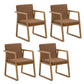Contemporary Style Dining Side Chair Wooden Dining Arm Chairs for Kitchen Light Brown 4 Piece Set Clearhalo ' kitchen&dining_furn' 'Dining Chairs' 'Dining Tables & Seating' 'dining_chair' 'furn' 'furn_dining_chair' 'Furniture' 'furniture_dining_chair' 'Kitchen & Dining Furniture' 'kitchen' 4118838