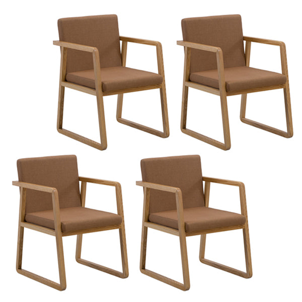 Contemporary Style Dining Side Chair Wooden Dining Arm Chairs for Kitchen Light Brown 4 Piece Set Clearhalo ' kitchen&dining_furn' 'Dining Chairs' 'Dining Tables & Seating' 'dining_chair' 'furn' 'furn_dining_chair' 'Furniture' 'furniture_dining_chair' 'Kitchen & Dining Furniture' 'kitchen' 4118838